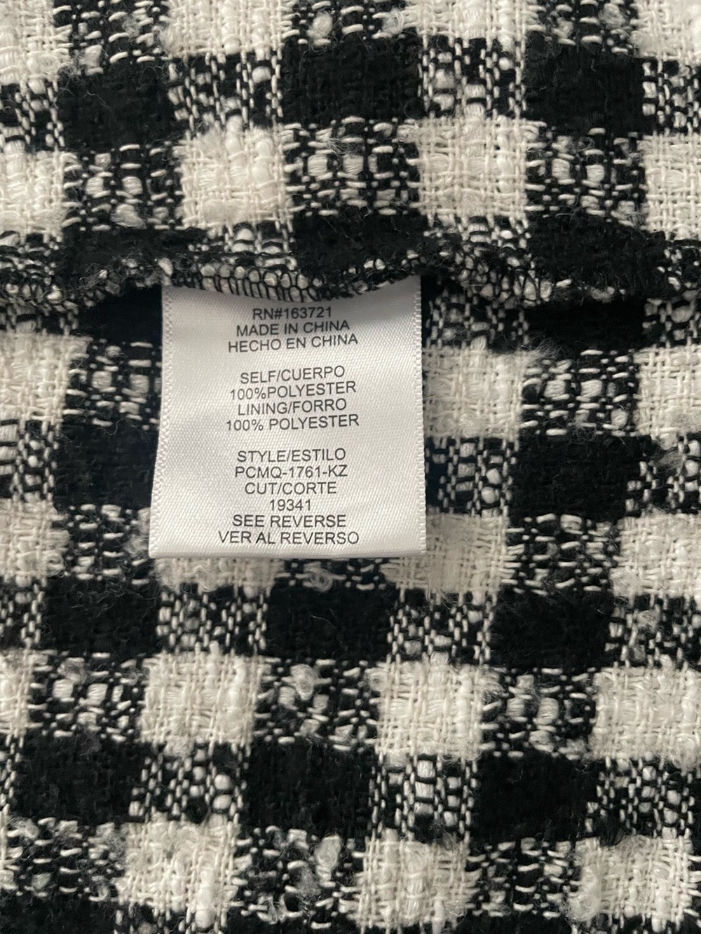 BeBop Black and White Houndstooth Mini Dress - Picture 5 of 5